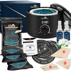 Lifestance wax kit digital warmer shown for at-home salon-quality waxing sessions