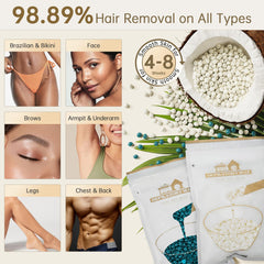 Lifestance jasmine wax beads ready for smooth hair removal.