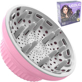 LIGOLIG hair dryer diffuser pink attachment for universal fit and gentle curl definition.