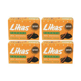 Likas Original Papaya Soap bar closeup with creamy lather for daily cleansing