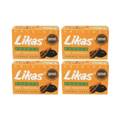 Likas Original Papaya Soap bar closeup with creamy lather for daily cleansing