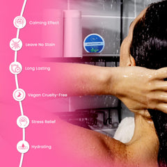 LIKEVOW shower-steamer-tablet-closeup shows a long-lasting fragrance for mood-creating moments.