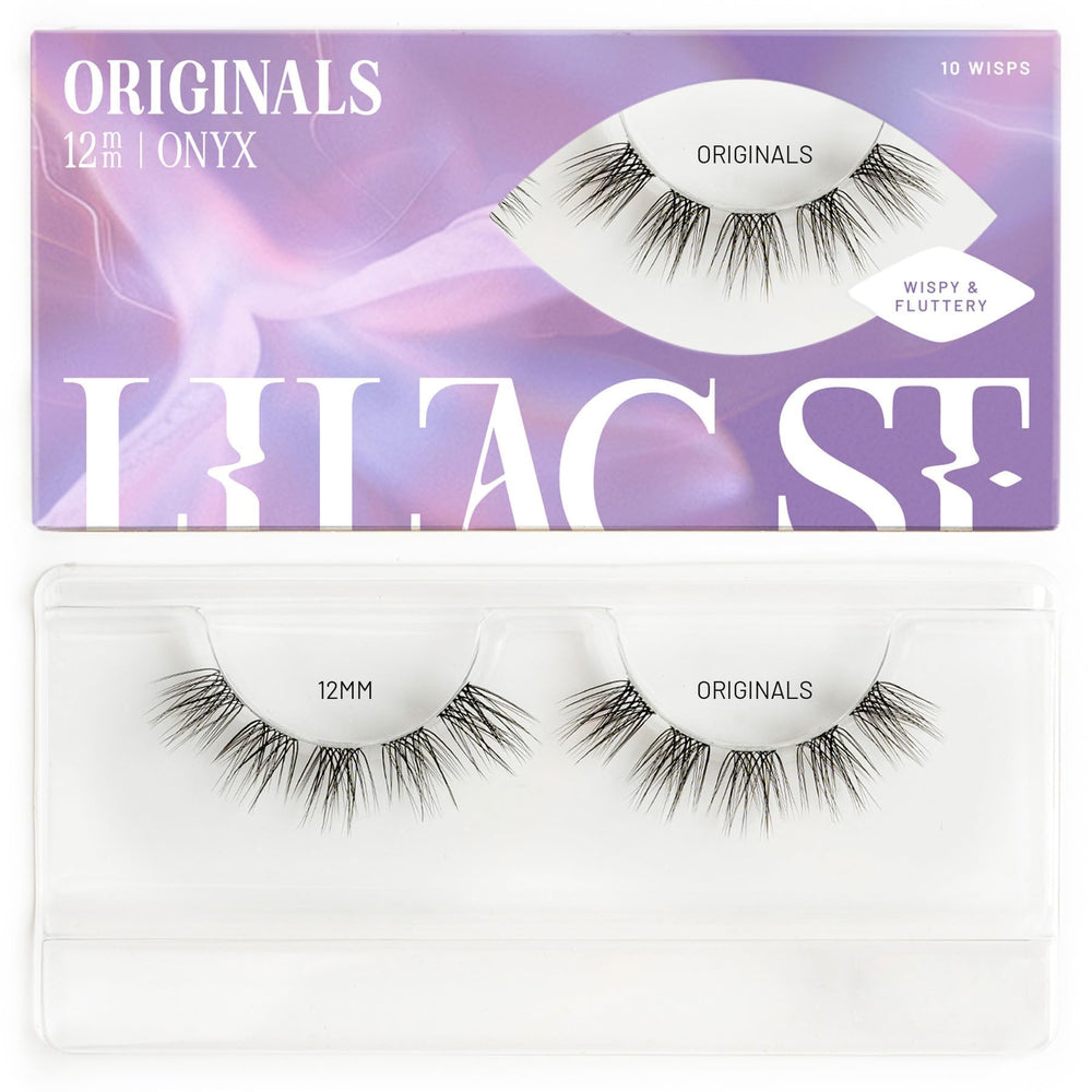Lilac St Originals lashes 12mm closeup show natural crisscross fibers for effortless daily wear.