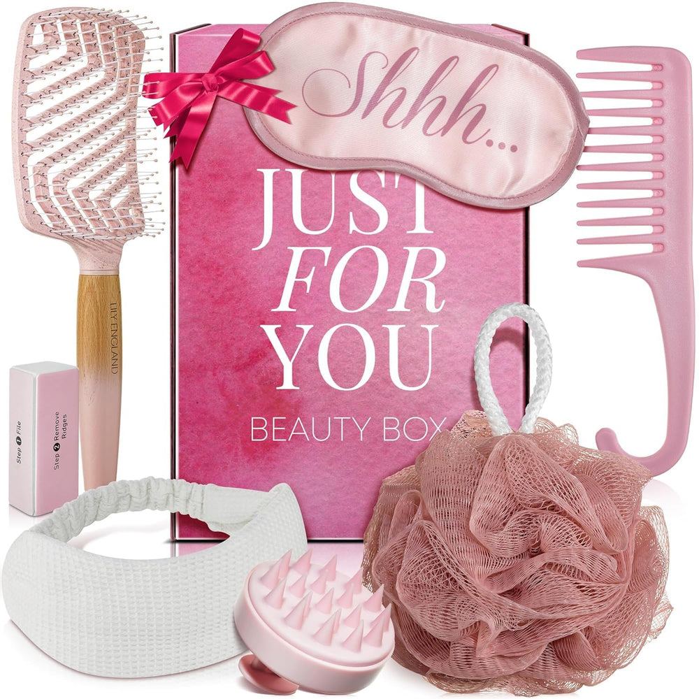Lily England self-care gift set box shown for elegant gifting and daily pampering.