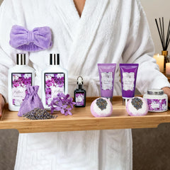 Lily Roy 17pc spa gift set body cream moisturizes skin with shea butter