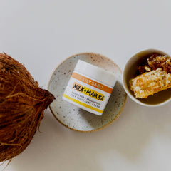 LILY SADO MANUKA HONEY face cream texture close-up highlights smooth application