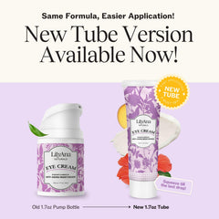 LilyAna Naturals eye cream puffiness application helps reduce under-eye swelling.