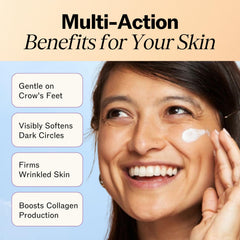 LilyAna Naturals Eye Cream application swatch on skin for quick absorption.