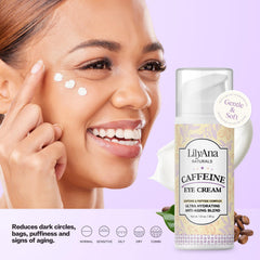 LilyAna Naturals eye cream texture close-up demonstrates lightweight, fast-absorbing hydration.