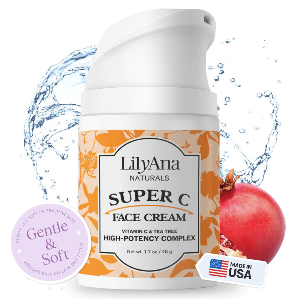 LilyAna Naturals face-neck moisturizer jar delivering rich hydration for daily care.