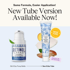 LilyAna Naturals retinol face cream jar closeup showing rich texture for firming.