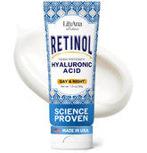 LilyAna Naturals retinol face cream tube closeup for smoother skin