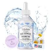 LilyAna Naturals Retinol Serum bottle closeup for smoother, more even-toned skin