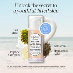LilyAna Naturals Peptide Complex image shows skin-firming action and improved texture.