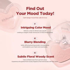 Lilybyred Luv Beam Blur Cheek matte-finish application shows natural glow without heaviness.