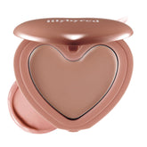 lilybyred Luv Beam Cheek Balm heart-shaped blush swatch delivering a natural flush