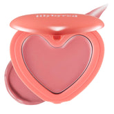 Lilybyred Luv Beam Cheek Balm heart-shaped cream blush swatch for natural everyday radiance