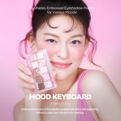 lilybyred Mood Keyboard matte swatches offer precise, crease-free application