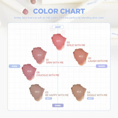 lilybyred Smiley Lip Blending Stick matte-finish swatch on lips for bold color