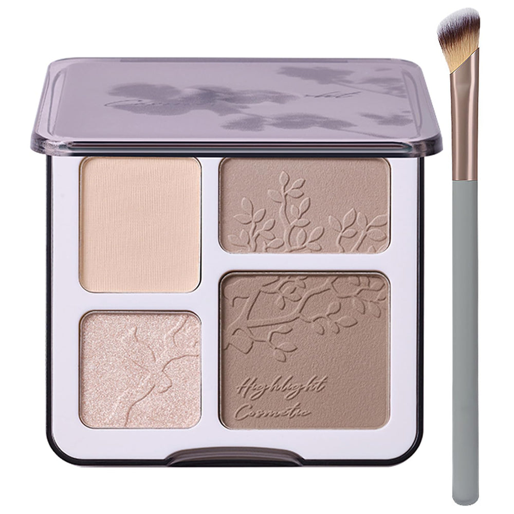 Lilyloria face highlighter contour palette in closed case for portable sculpting.
