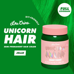 Lime Crime Unicorn Hair Dye Jello tube ready for at-home color application