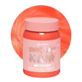 Lime Crime Unicorn Hair Neon Peach dye package shows vibrant color payoff for at-home styling