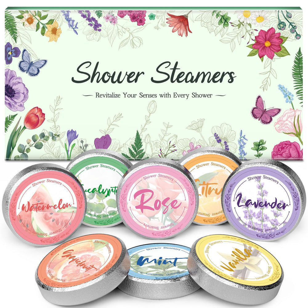 Linkax shower steamers 8pcs packaging provides easy self-care gift option