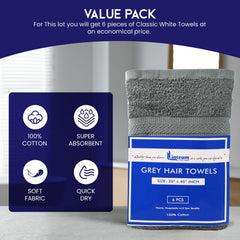 Linteum Ring-Spun Cotton Hair Towel durable weave ideal for frequent washes