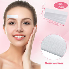 Linyuthia wax strips size close up; 5x1 cm for precise brow shaping