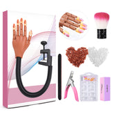 LIONVISON Practice Hand basic setup enhances at-home nail practice for beginners.
