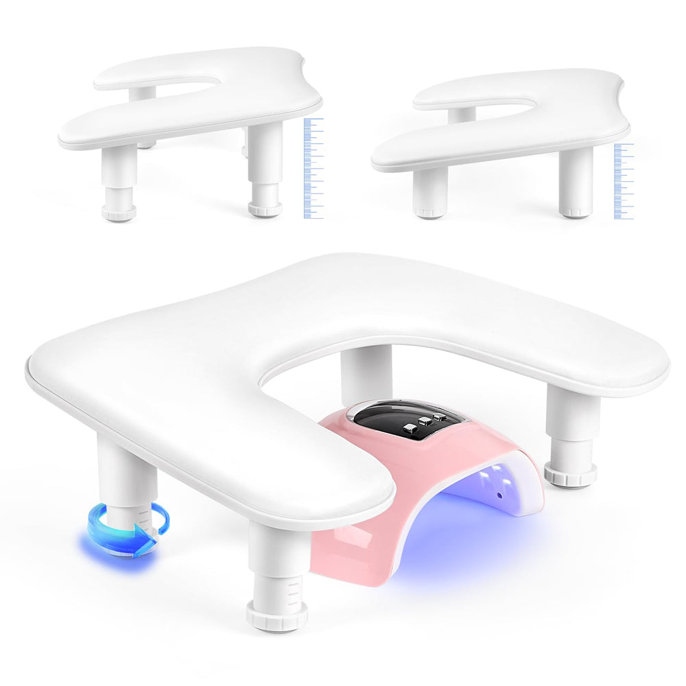 LIONVISON manicure arm rest with U-shaped adjustable design for ergonomic comfort during sessions