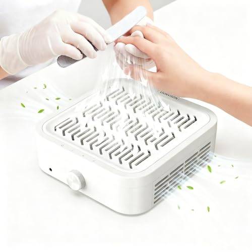 LIONVISON nail dust collector front view highlights compact home studio design for DIY manicures