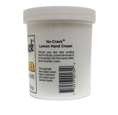 Liphontcta No-Crack Lemon Hand Cream being applied, softening skin.