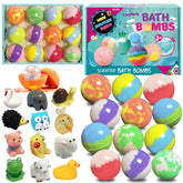 Lisotera kids bath bombs with surprise toy inside inspire curiosity during bath time.