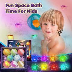 Lisotera waterproof light-up ice cubes illuminate bath with safe playful glow