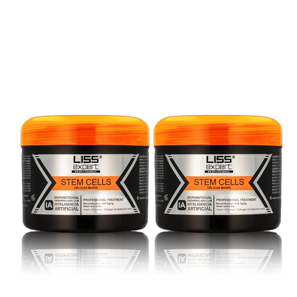 Liss Expert Stem Cells Smoothing Treatment bottle close-up showing subtle volume reduction