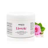 Lissoie Revitalizing Anti-Frizz Mask bottle-front offers silky, frizz-control conditioning for color-treated hair
