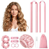 LitBear heatless curls overnight set in bag, travel-friendly and hair-friendly.