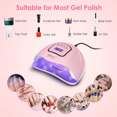 Liteland UV nail lamp hand under sensor demonstrates infrared auto-start for hands-free operation.