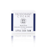 Little Seed Farm blue lotus deodorant-cream jar — aluminum-free formula for sensitive skin.