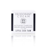Little Seed Farm deodorant cream activated charcoal jar shows natural odor control for sensitive skin