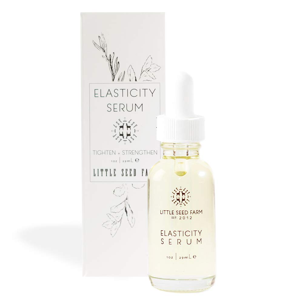 Little Seed Farm Elasticity Serum bottle for easy daily use.
