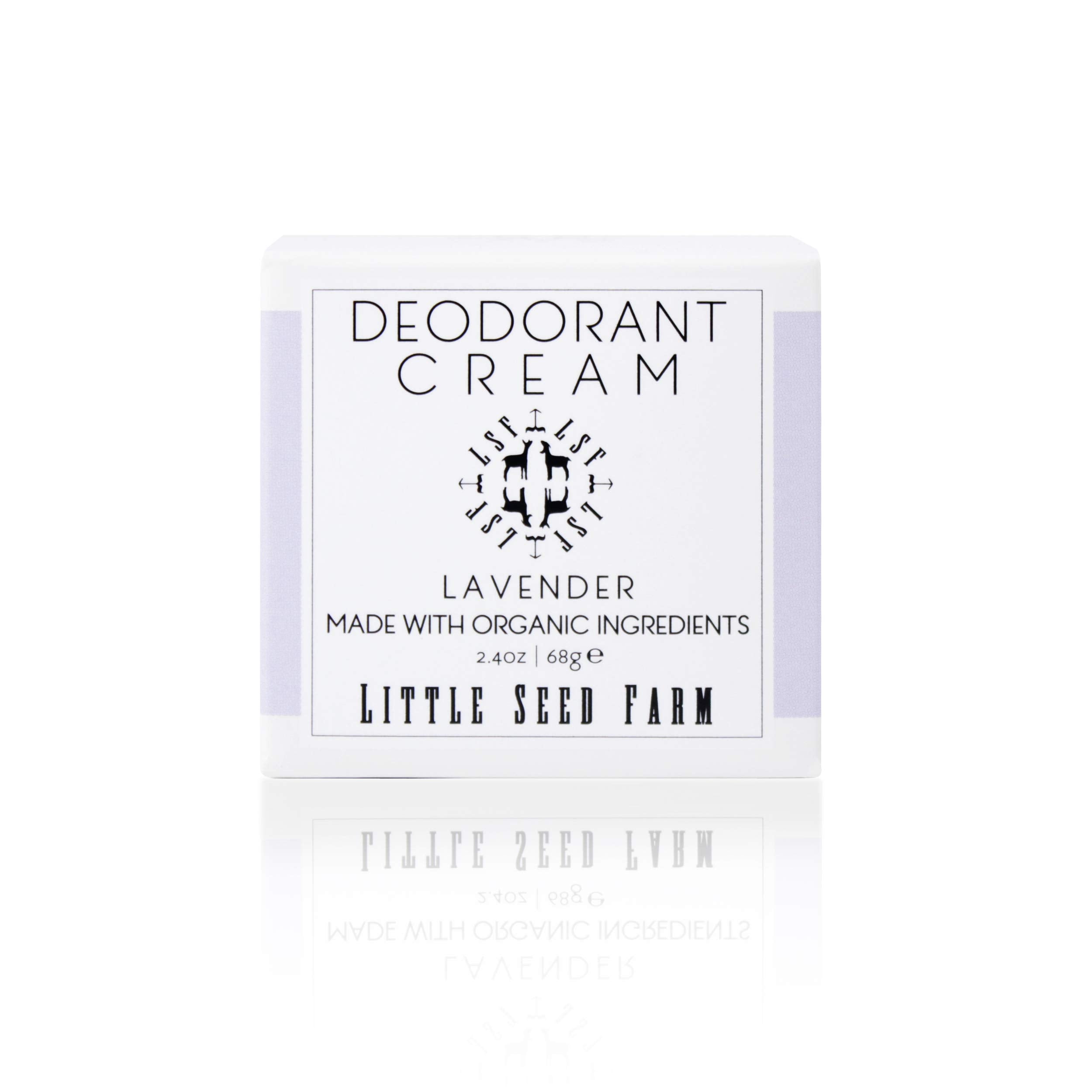 Little Seed Farm Lavender Deodorant Cream jar offers all-day subtle freshness from natural ingredients.