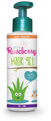 Little Roseberry hair gel bottle for gentle kid styling.