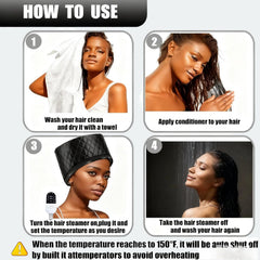 liuweihui hair steamer cap full head coverage for thorough conditioning