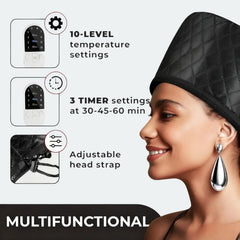 liuweihui hair steamer temperature panel shows 10 levels for customizable care