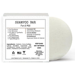 Liv Nature fragrance-free shampoo bar creates rich lather with 2-3 swipes.