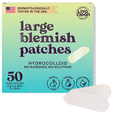 LivaClean large patch on face-nose spots provides discreet coverage and overnight calm.