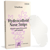 LivaClean nose pore strip pack front demonstrates a 20-count deep-clean solution for pores