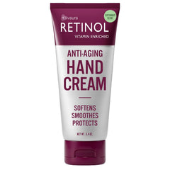 LIVAURA retinol hand cream bottle close-up highlighting anti-aging hand care.